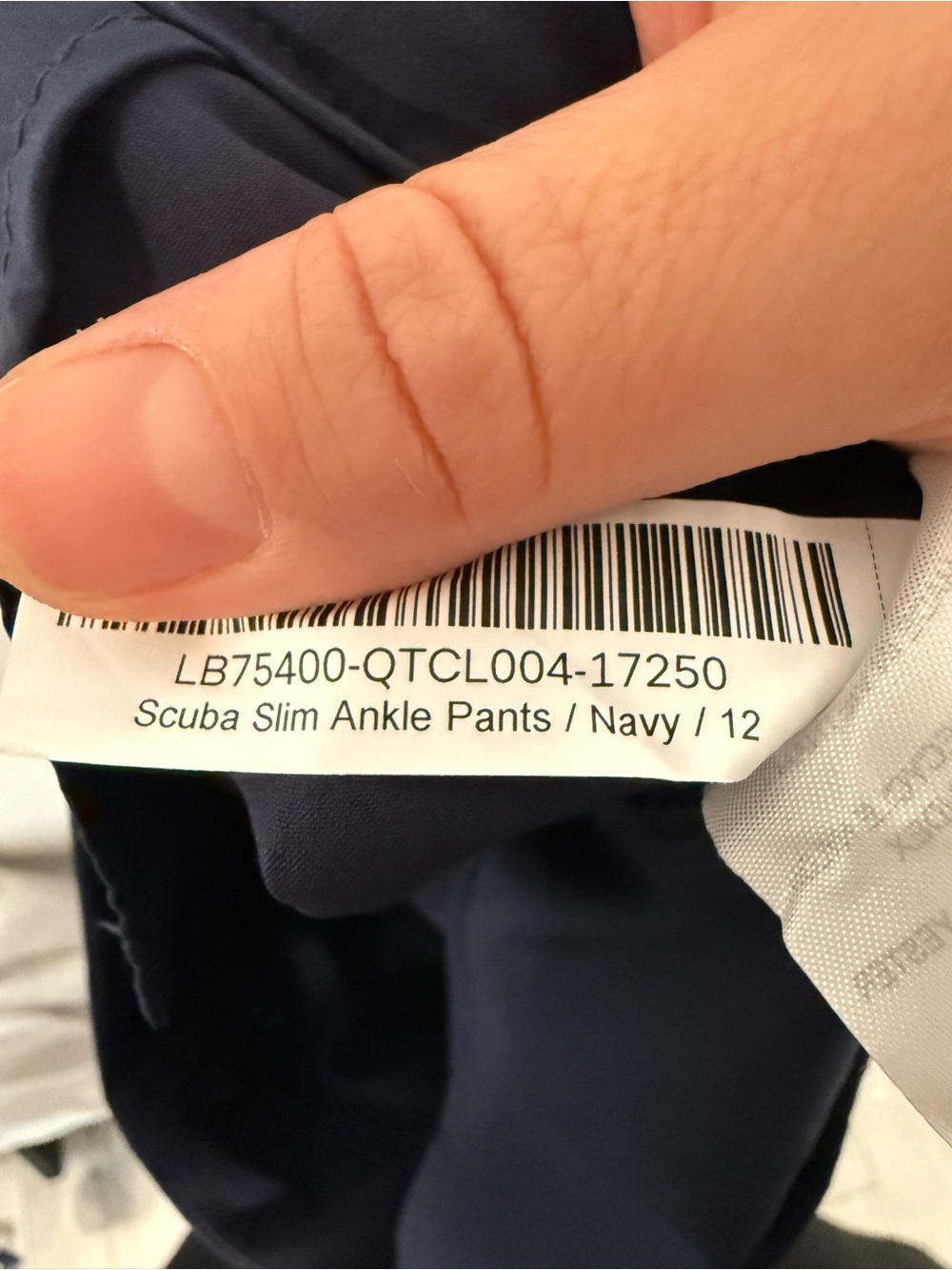 Quince Scuba Slim Ankle Pants navy blue sz 12 - Picture 10 of 10